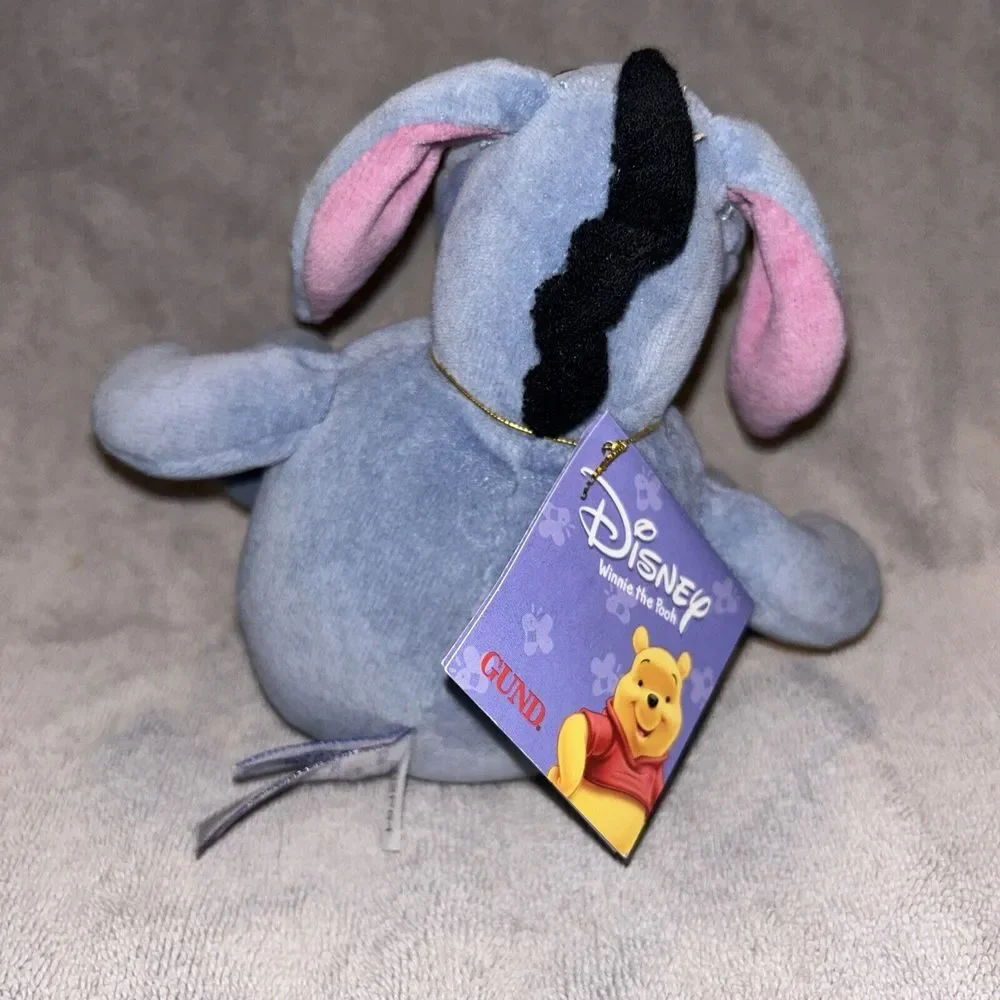 Vintage‎ Gund Disney Baby Eeyore Plush Rattle Toy Winnie The Pooh Infant Toy NWT